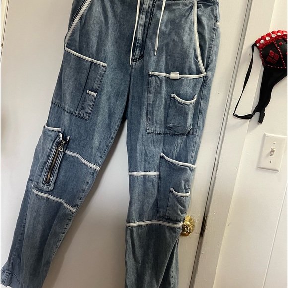 DIESEL D-Vulkos 0EIAQ Straight Mens Blue Jeans - Picture 8 of 10